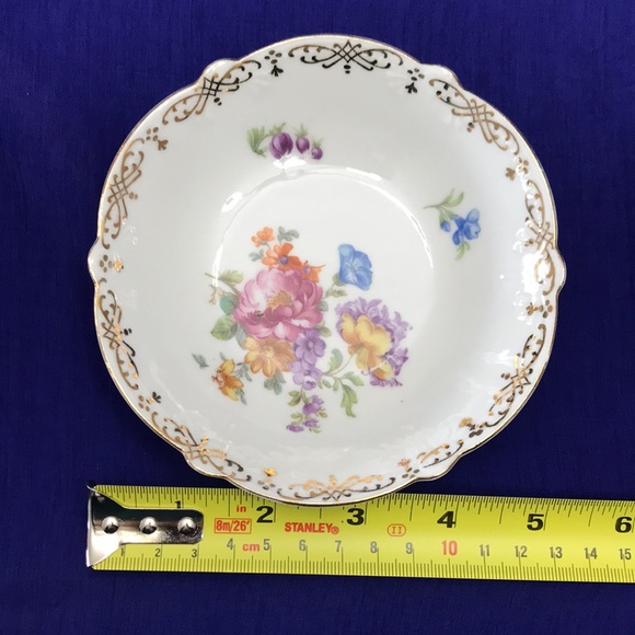 Vintage Bavaria Empress Dresden Flowers Berry Bowl Set (7 piece set) - Picture 12 of 16